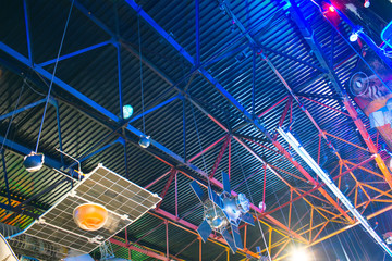 Satellite for earth surface probing at dark interior