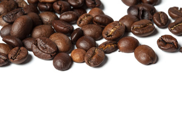 coffee beans isolated on white background