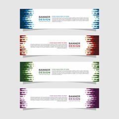 Abstract web banner design template. Web banner design collection. Header layout template, landing page Web Design Elements