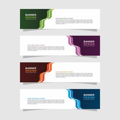 Abstract web banner design template. Web banner design collection. Header layout template, landing page Web Design Elements