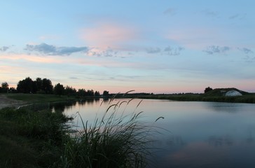 Fototapeta na wymiar nature water sky sunset