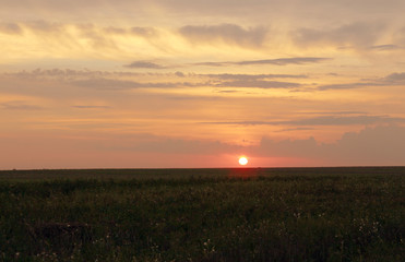 sunset sky sun nature