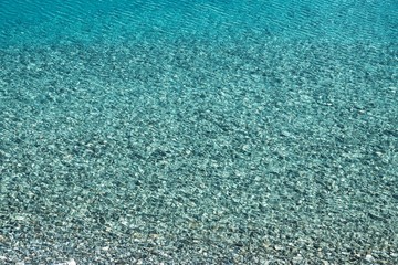 Clear water of Pangong lake, India