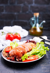 salad with smoked meat
