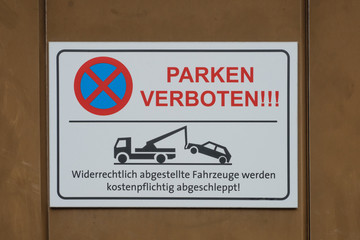 Parken Verboten (Schild)