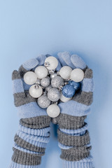 New Year or Christmas decoration in hands