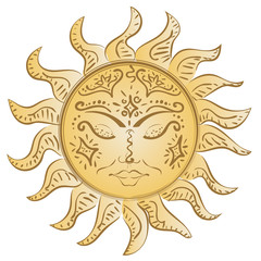 Tattoo sleeping sun