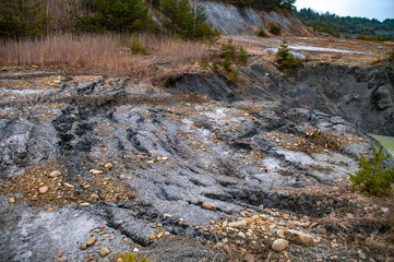 Landslide in an old quarry