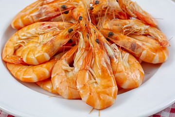 shrimps on a plate