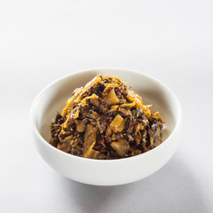 A small bowl of Cold sauerkraut