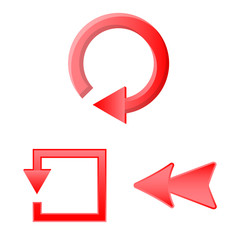 Vector design of element and arrow symbol. Set of element and direction stock vector illustration.