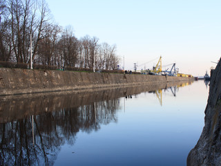 Fototapeta premium Kronstadt / Russian Federation. docking channel