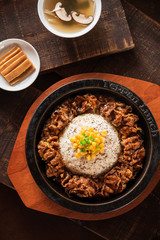 Japanese teriyaki beef meal