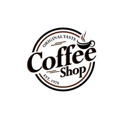 Vintage Coffee Shop Logos Vector