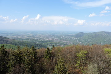 A view of a city in the valley