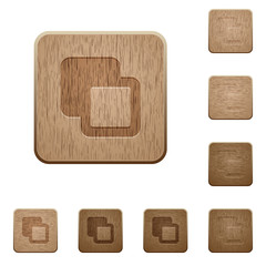 Subtract shapes wooden buttons