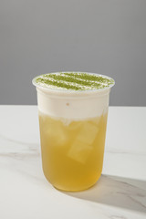 Cheese milk cover tea