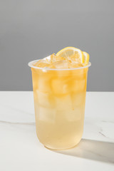 Green lemon fruit and honey