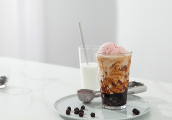 Ice cream brown sugar milk tea