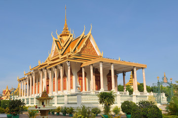 Cambodia, Phnom Penh, The Royal Palace in Phnom Penh.
