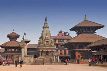 Durbar Square in Bhaktapur, Nepal. - obrazy, fototapety, plakaty