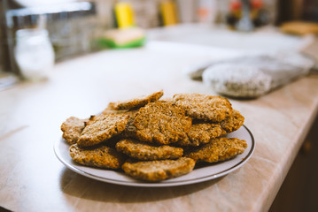 Oatmeal cookies on the table