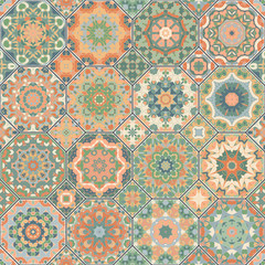 Set of octagonal and square patterns.