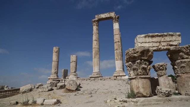 Temple of Hercules archeological site in Amman.