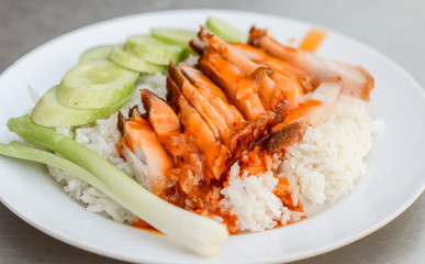 Roasted pork with rice