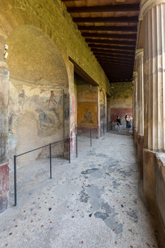 The famous archaeological site of Pompeii UNESCO heritage.Italy