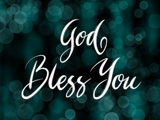 God bless you handwriting calligraphy. Good use for logotype, symbol, cover label, product, brand, poster title or any graphic design you want. Easy to use or change color
 