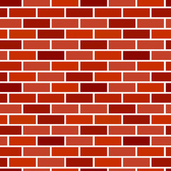 Red brick wall background. Seamless vector pattern. Brickwork & masonry texture. Running bond
