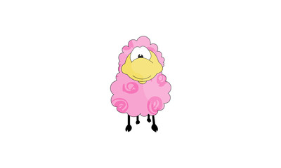 Cute Pink Sheep