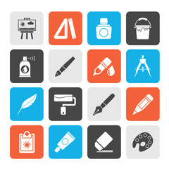 Art and painter icons - vector icon set