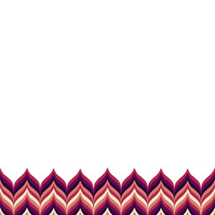 Linear Strokes Zigzag Seamless Horizontal Border