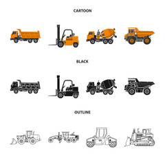 Vector design of build and construction symbol. Set of build and machinery vector icon for stock.