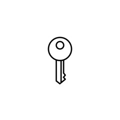 key unlock symbol line black icon on white background