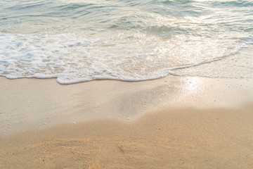 Beautiful softly wave on the beach