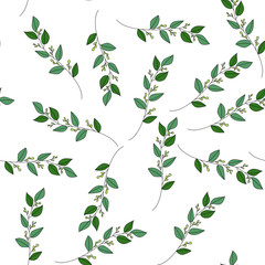 Romantic seamless vector floral pattern