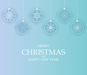 Abstract Holiday New Year and Merry Christmas Background. Vector Illustration