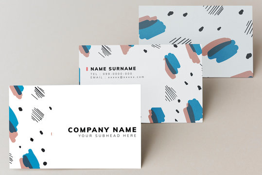 Colorful Business Card Mockup Design