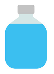 Vector isolated Travel jar with water. Design element for poster, card. Vector illustration. Flat vector cartoon illustration.