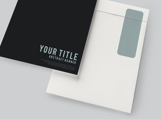 Business document and envelope mockup