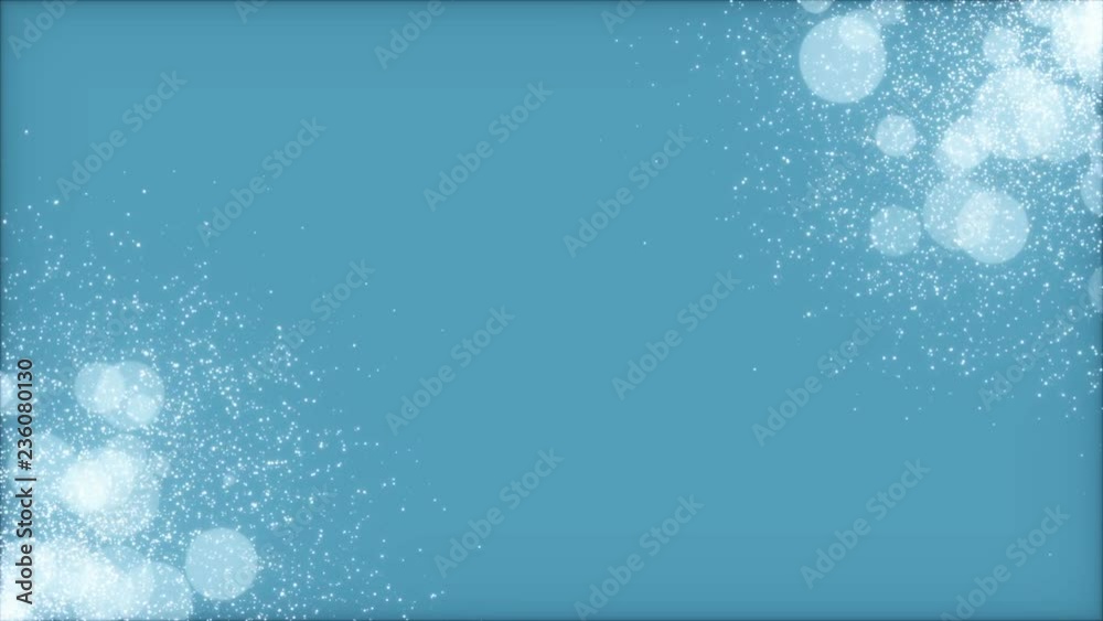 Poster particles on a blue background.abstract background 3d render. chaotic particles with random size. tw