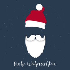Fototapeta premium Weihnachtsmann weißer Bart - Frohe Weihnachten