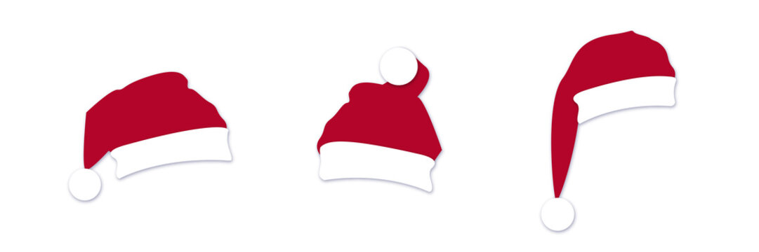 collection of santa hats for christmas xmas