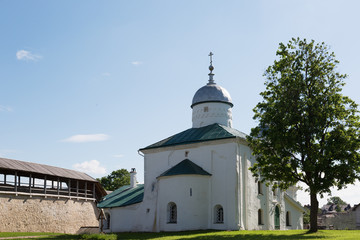 Fototapeta na wymiar St. Nicholas Cathedral, Izborsk fortress, Russia.