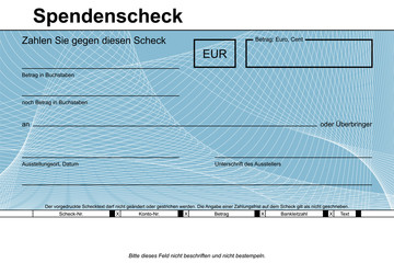 Bilder und Videos suchen: spendenscheck