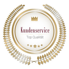 Auszeichnung in gold für den besten Kundenservice mit Top Qualität