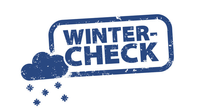 Stempel - Wintercheck - Schneewolke blau